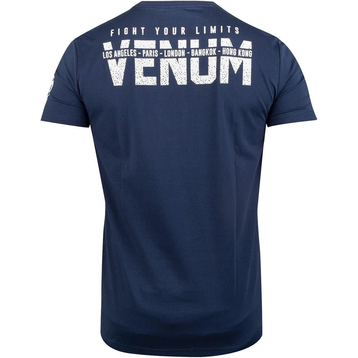 Venum Signature Short Sleeve T-Shirt - Navy Blue/White - Image 2