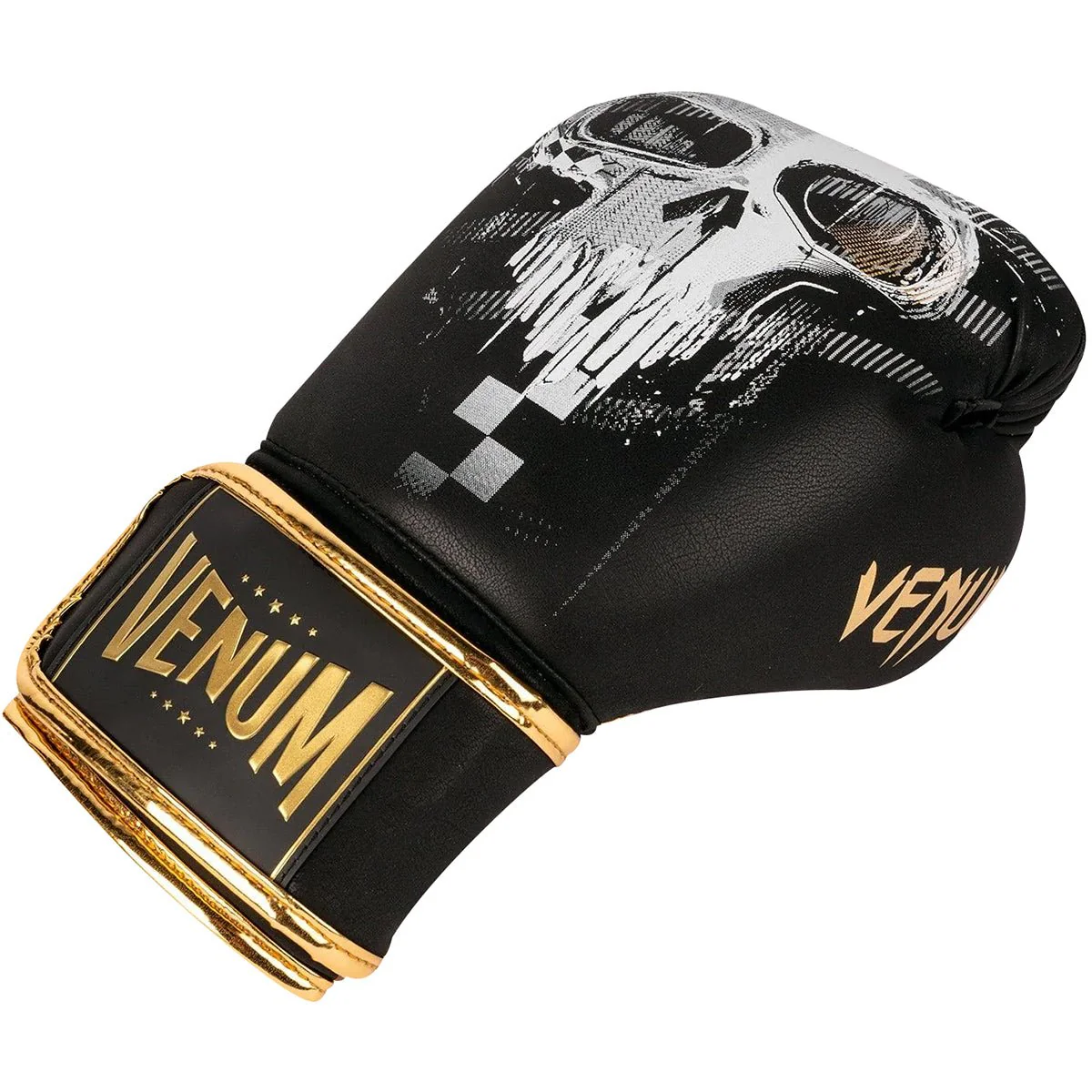 Venum Skull Hook and Loop Boxing Gloves - Black - Image 2