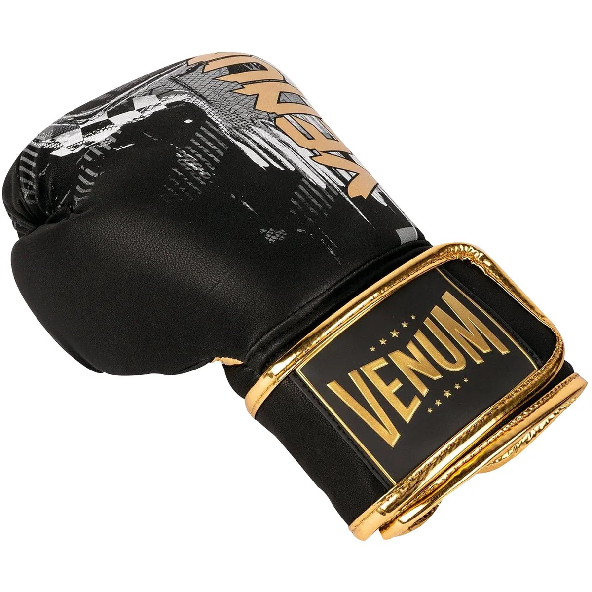 Venum Skull Hook and Loop Boxing Gloves - Black - Image 3