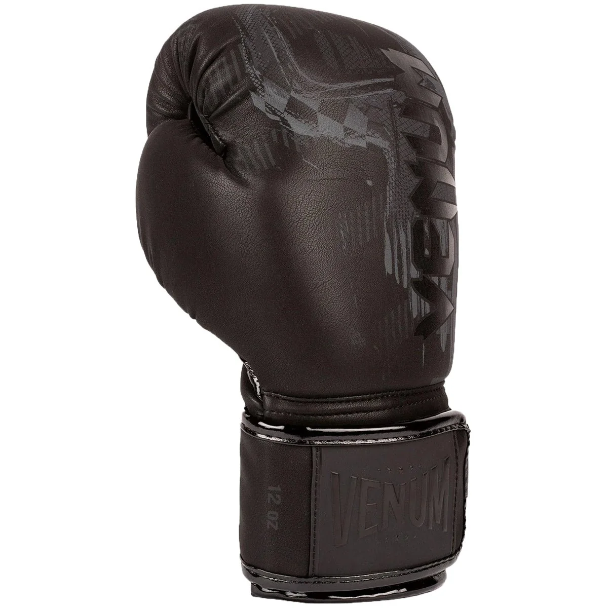 Venum Skull Hook and Loop Boxing Gloves - Black/Black - Image 4