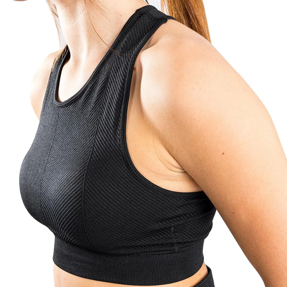 Venum Sparring Seamless Sports Bra - Black - Image 2