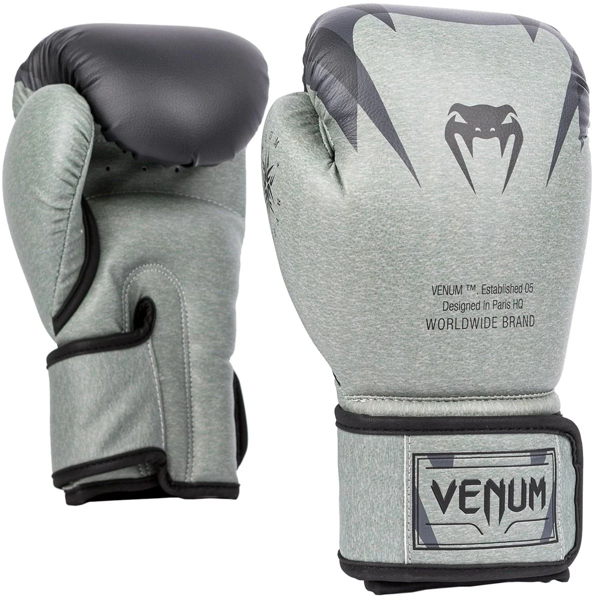 Venum Stone Hook and Loop Boxing Gloves - Mineral Green