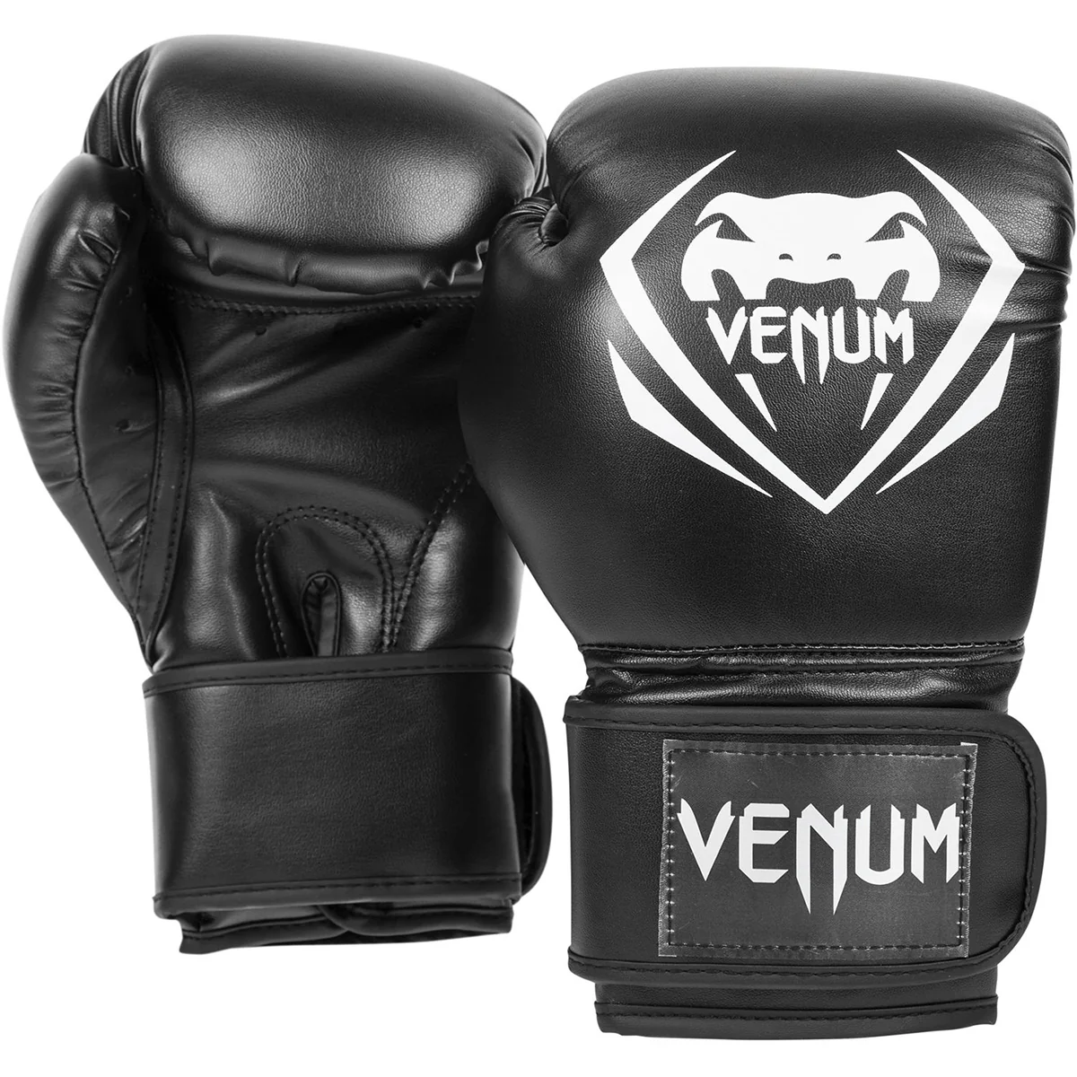 Venum Synthetic Leather Contender Boxing Gloves - Black - Image 6