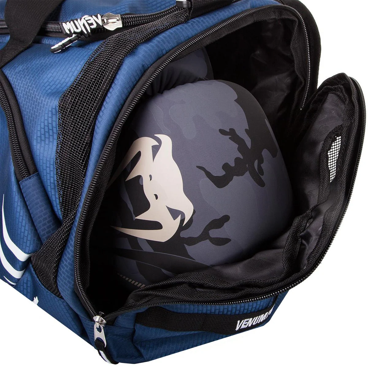 Venum Trainer Lite Sport Duffel Bag - Navy Blue/White - Image 5