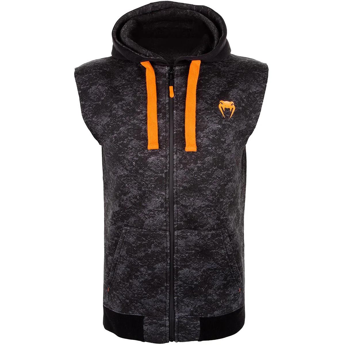 Venum Tramo Zip-Up Sleeveless MMA Hoodie - Black/Gray