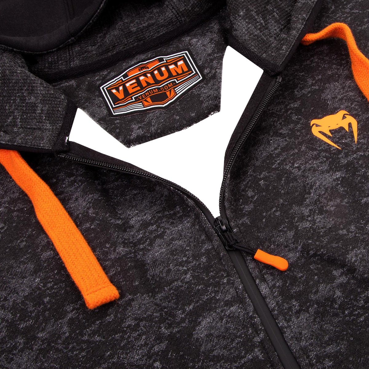 Venum Tramo Zip-Up Sleeveless MMA Hoodie - Black/Gray - Image 5