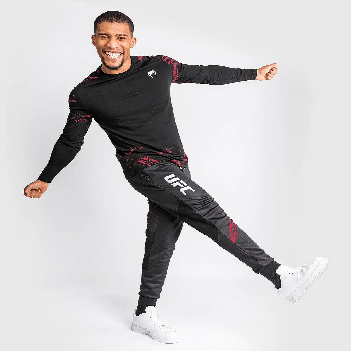 Venum UFC Authentic Fight Week 2.0 Jogger Pants - Black/Red - Image 2