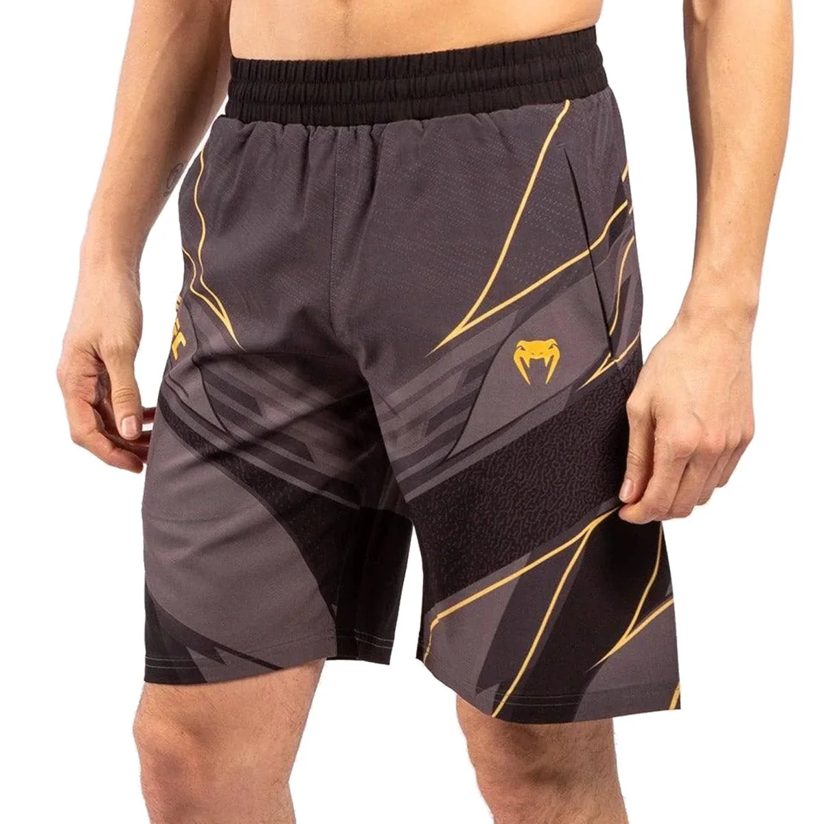 Venum UFC Replica Champion Training Shorts - Black/Gold - Image 3
