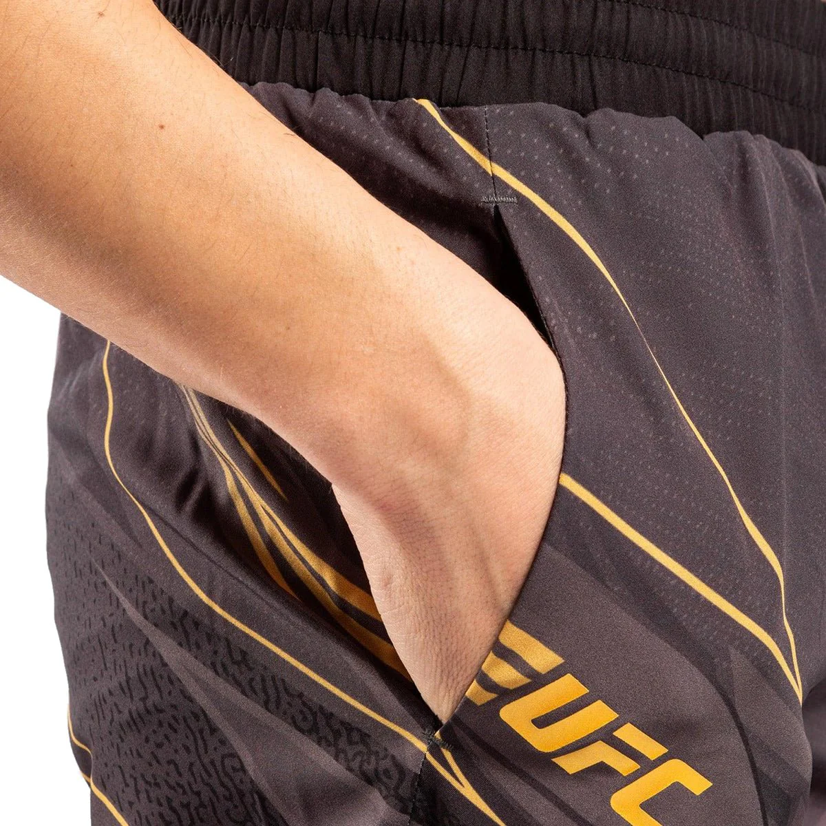 Venum UFC Replica Champion Training Shorts - Black/Gold - Image 7