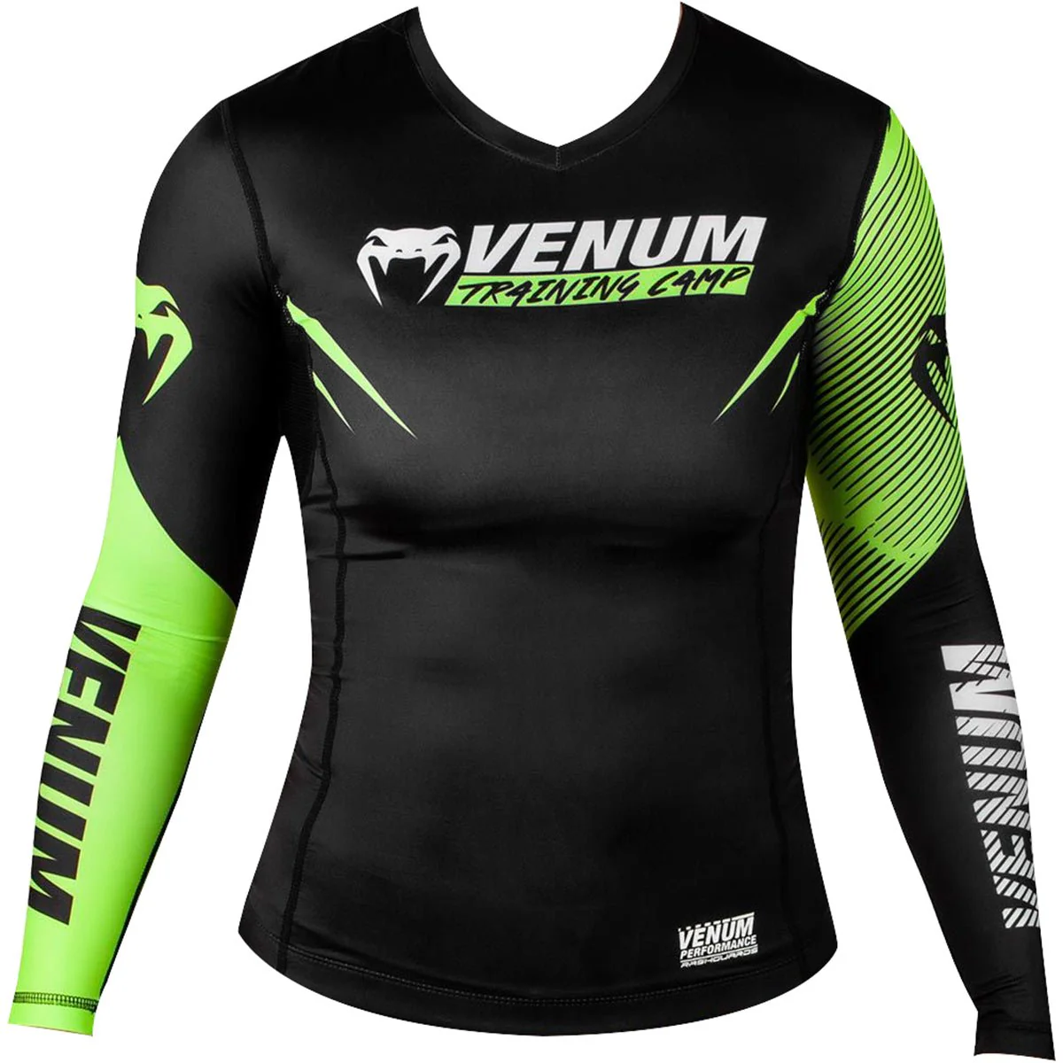Venum Women's Training Camp 2.0 Long Sleeve Rashguard - Black/Neon Yellow - Image 2