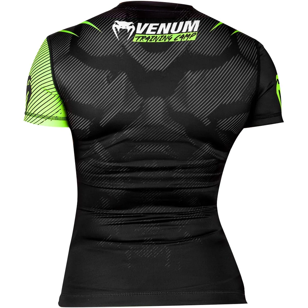 Venum Women's Training Camp 2.0 Short Sleeve Rashguard - Black/Neon Yellow - Image 2