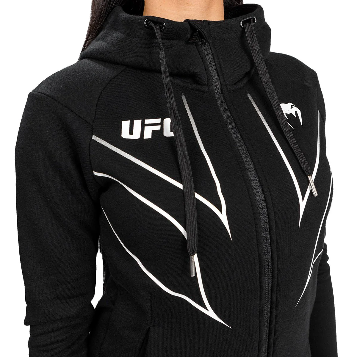 Venum Women's UFC Fight Night 2.0 Replica Full Zip Hoodie - Black - Image 2