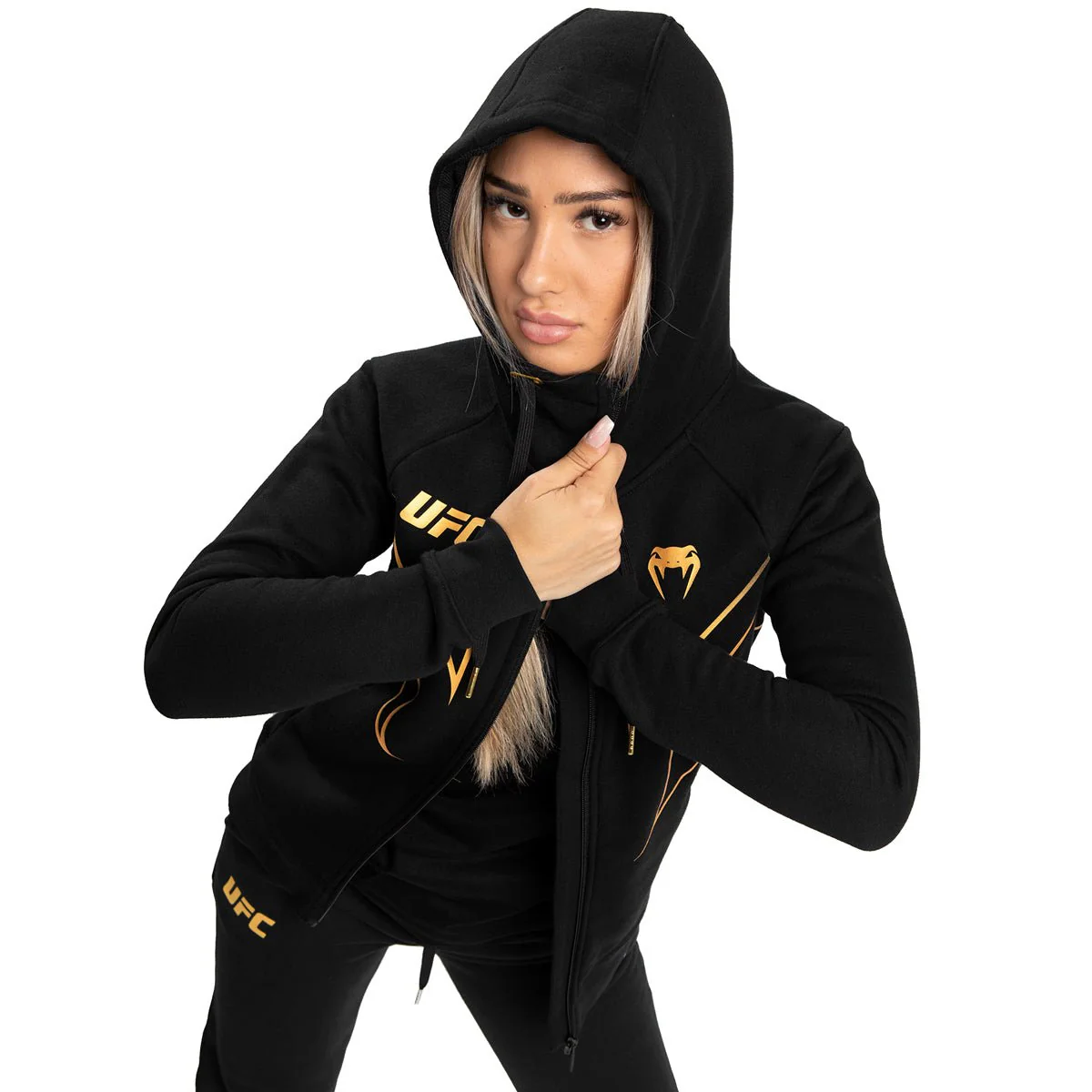 Venum Women's UFC Fight Night 2.0 Replica Full Zip Hoodie - Champion - Image 3