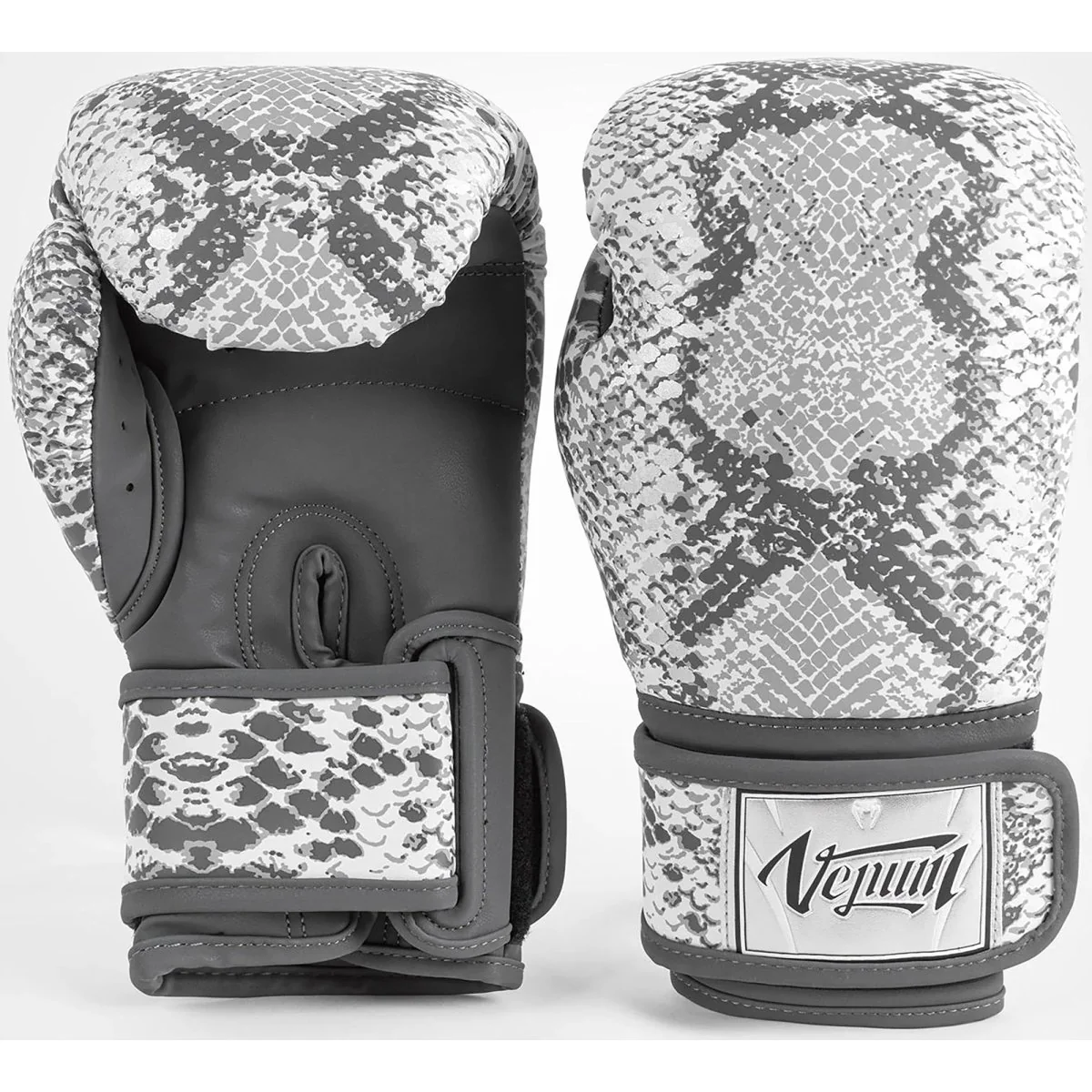 Venum Women's White Snake Hook and Loop Boxing Training Gloves - Image 3