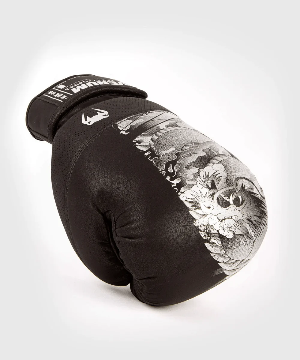 Venum YKZ21 Hook and Loop Boxing Gloves - Black/Black - Image 3