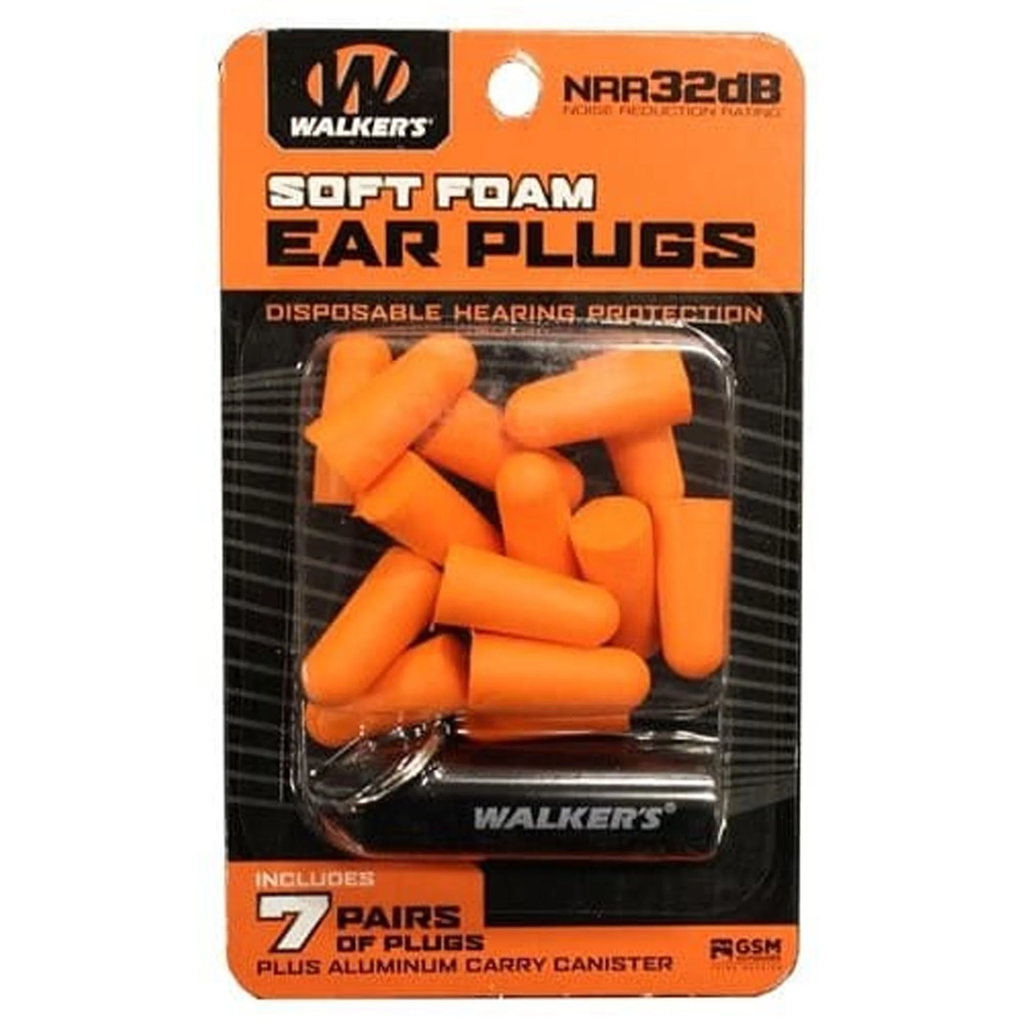 Walker's - Foam Ear Plugs with Carry Canister