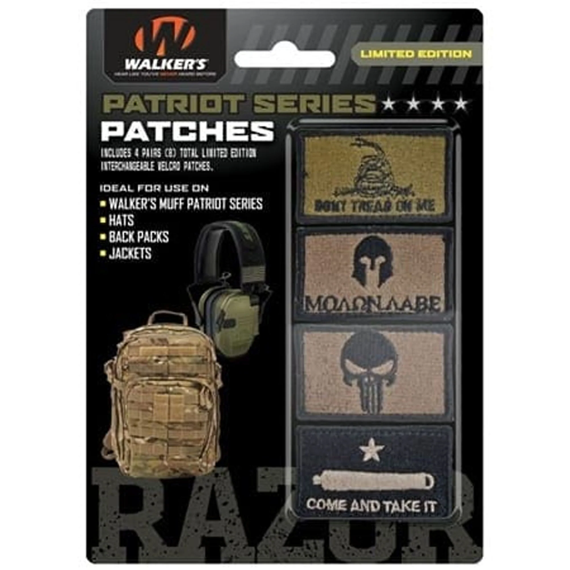 Walker's Patriot Patch Kit - 4 Assorted Patches - Image 2