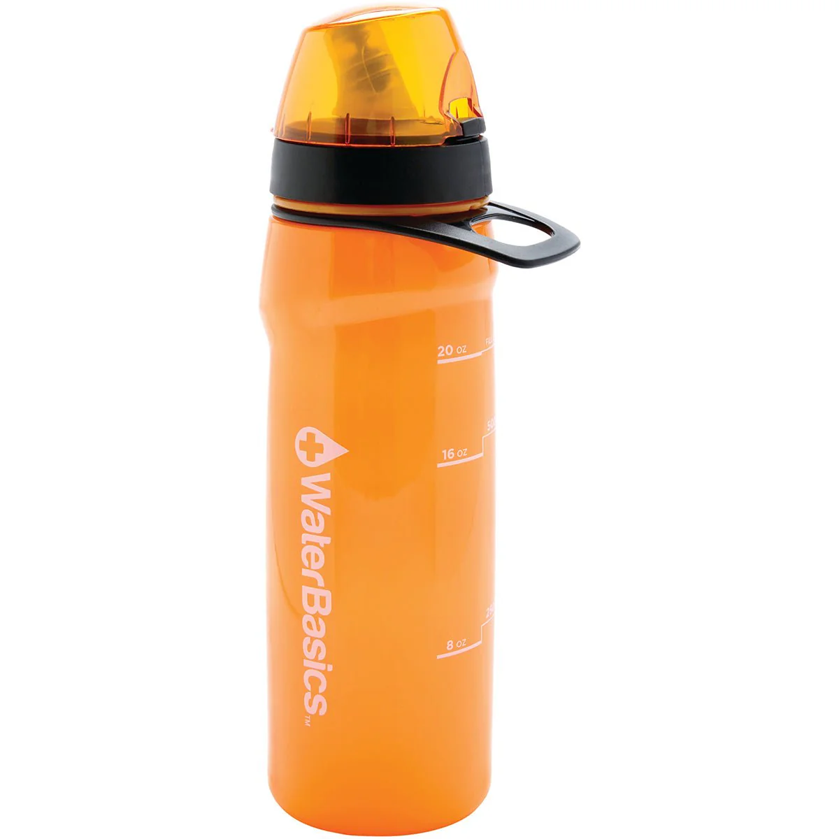 WaterBasics 22 oz. RED Line Emergency Filter Water Bottle with Extra Filter - Image 2