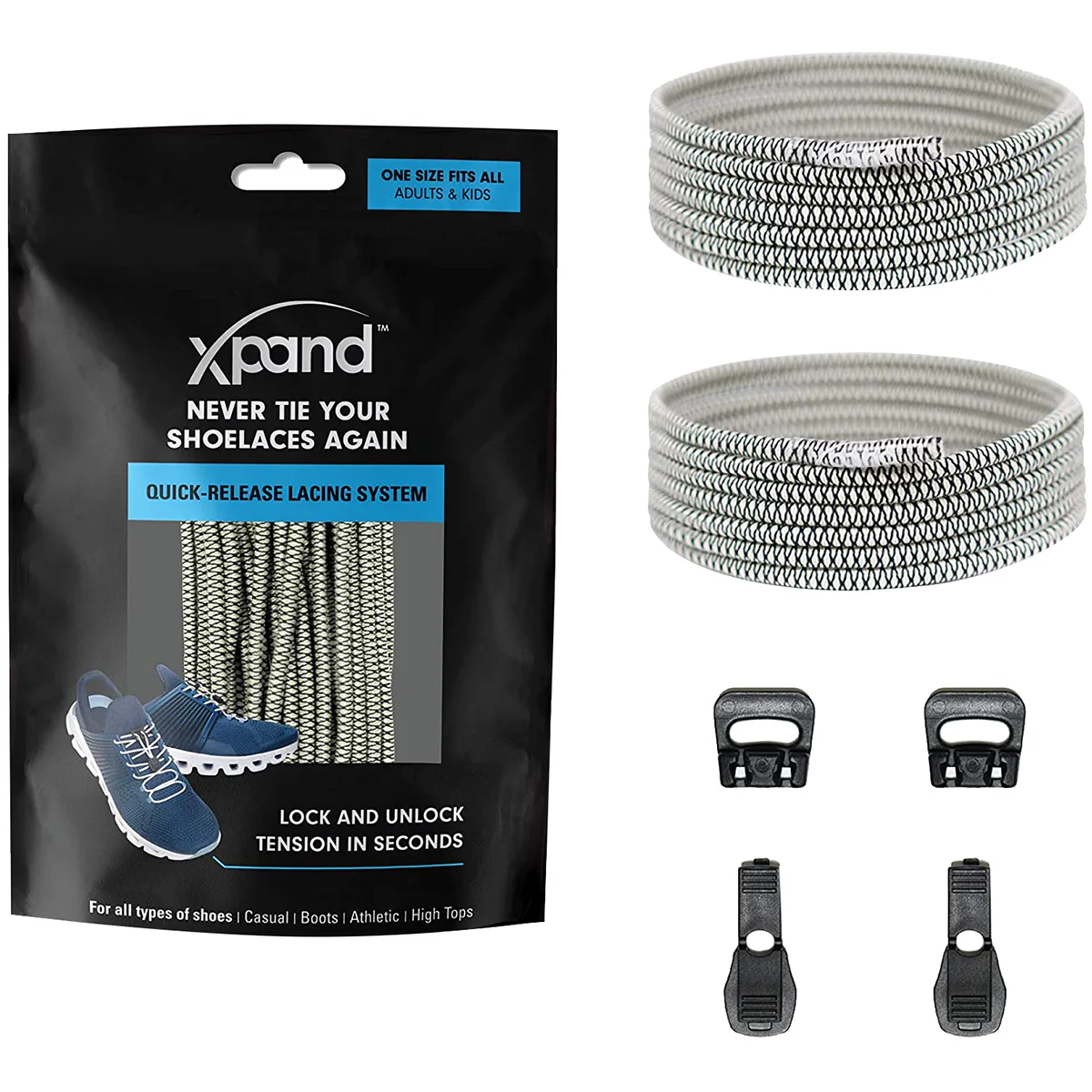 Xpand Laces No-Tie Quick-Release Elastic Shoelaces - Image 41