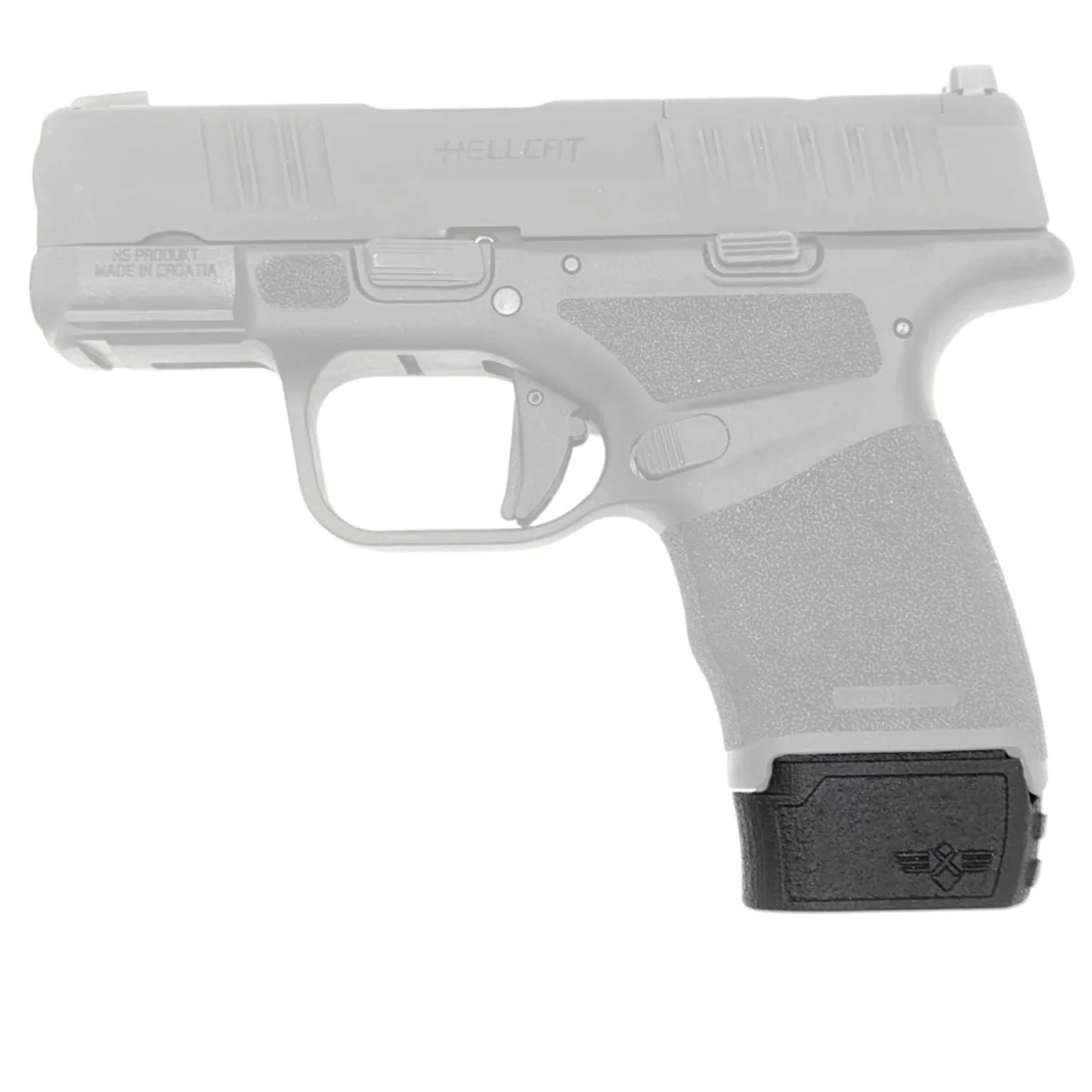 XTech Tactical Grip Extension for Springfield Hellcat 9mm +0 10-Round Magazine