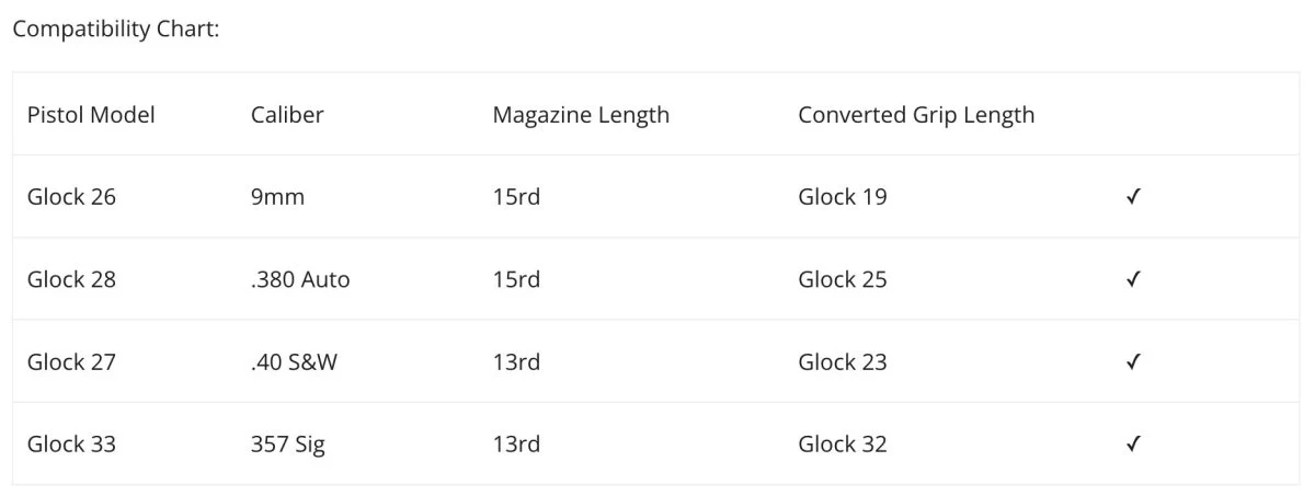XTech Tactical Mag-Adapt 26-15 Magazine Sleeve Adapter for Glock 26, 27, 28, 33 - Image 9