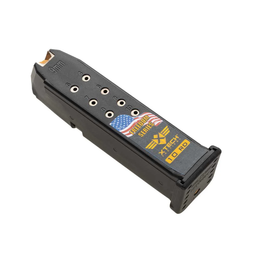XTech Tactical MAG19-10, 9mm 10-Round Magazine for GLOCK 19, Freedom Ed. XT30321 - Image 2