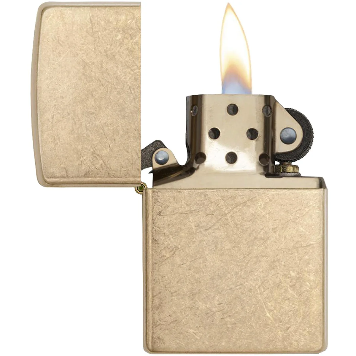 Zippo Armor Case Tumbled Brass Windproof Pocket Lighter - Image 3