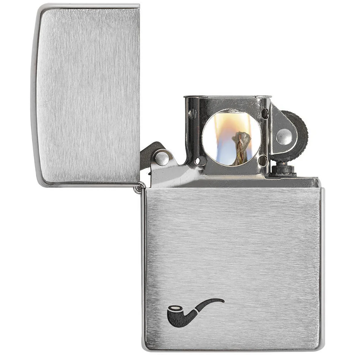 Zippo Brushed Chrome Pocket Pipe Lighter - Image 2