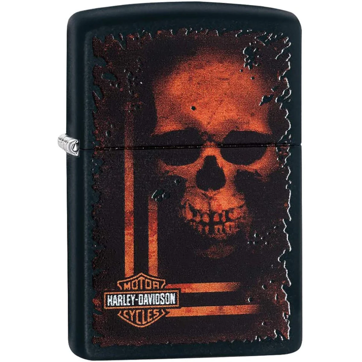 Zippo Harley-Davidson Orange Skull Refillable Windproof Lighter