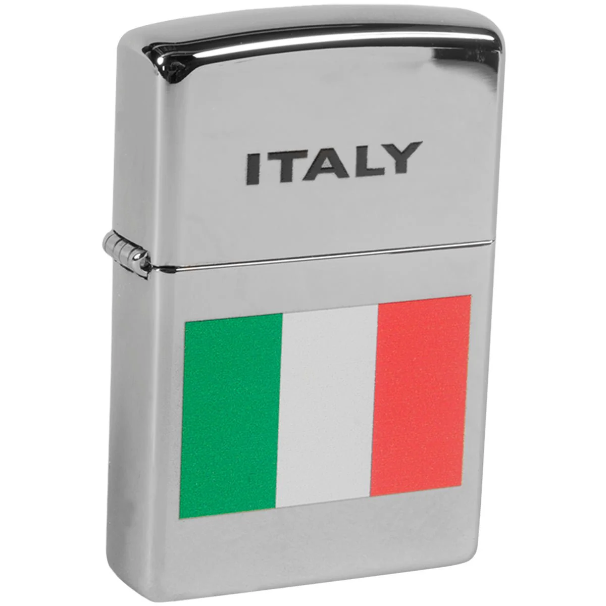 Zippo Italian Flag High Polished Chrome Windproof Pocket Lighter