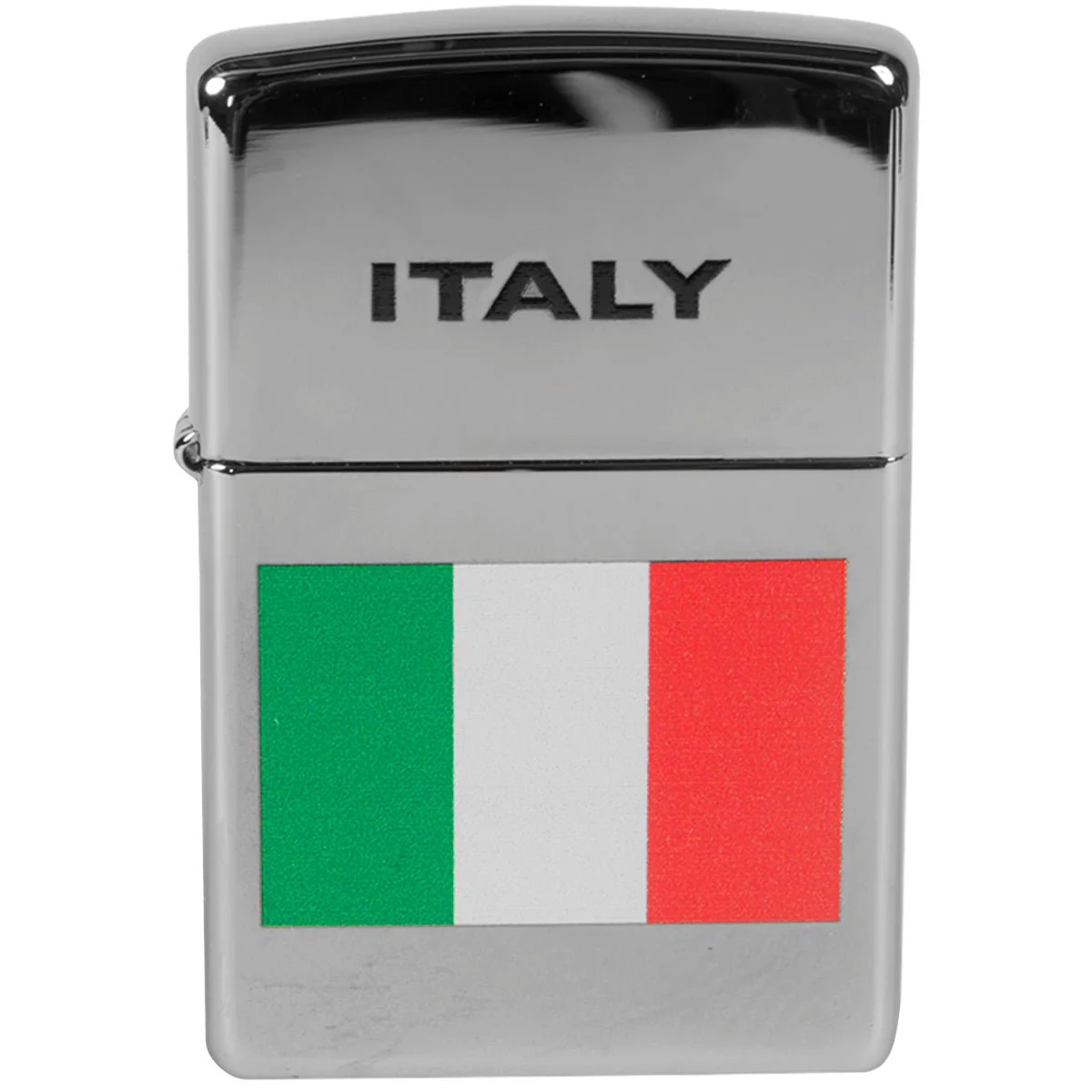 Zippo Italian Flag High Polished Chrome Windproof Pocket Lighter - Image 2