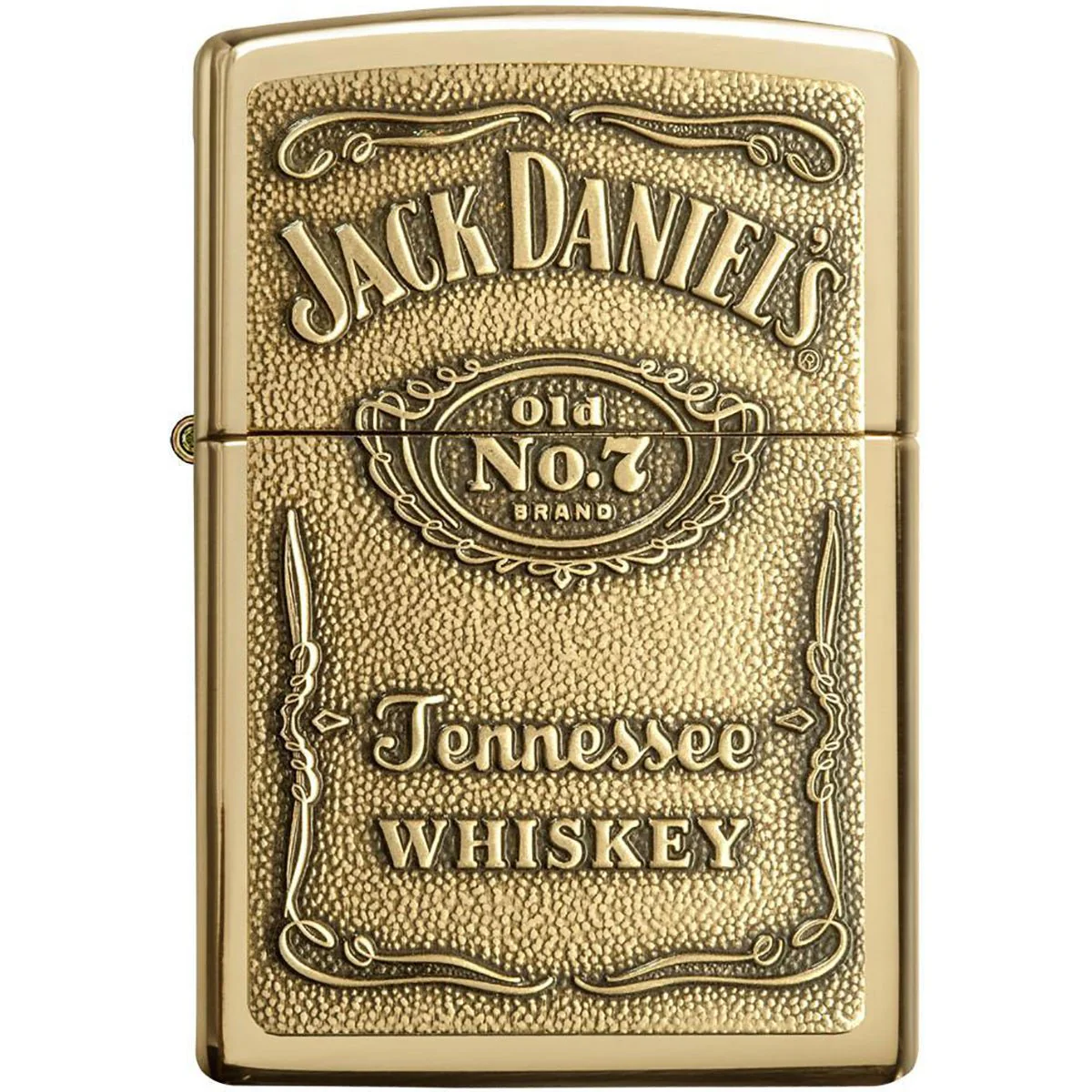 Zippo Jack Daniel's Label Brass Emblem Pocket Lighter - Image 2