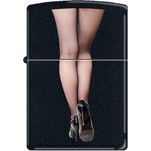 Zippo Legs Stockings Heels Matte Black Pocket Lighter