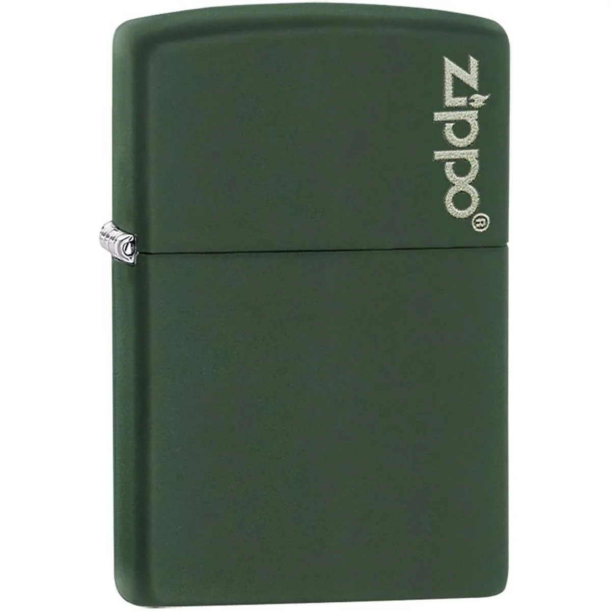 Zippo Logo Matte Pocket Lighter - Green - Image 2