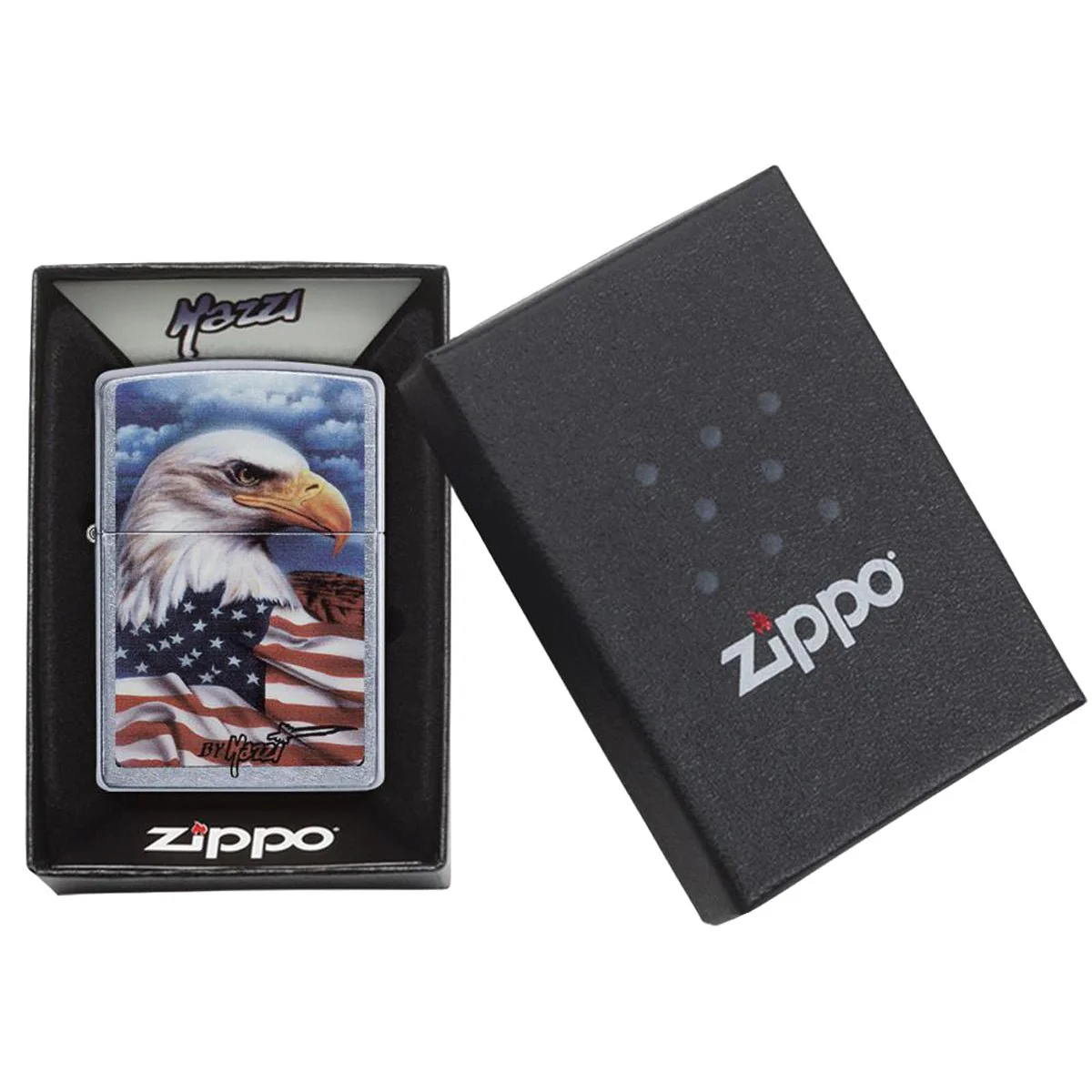 Zippo Mazzi Freedom Watch Street Chrome Windproof Pocket Lighter - Image 4