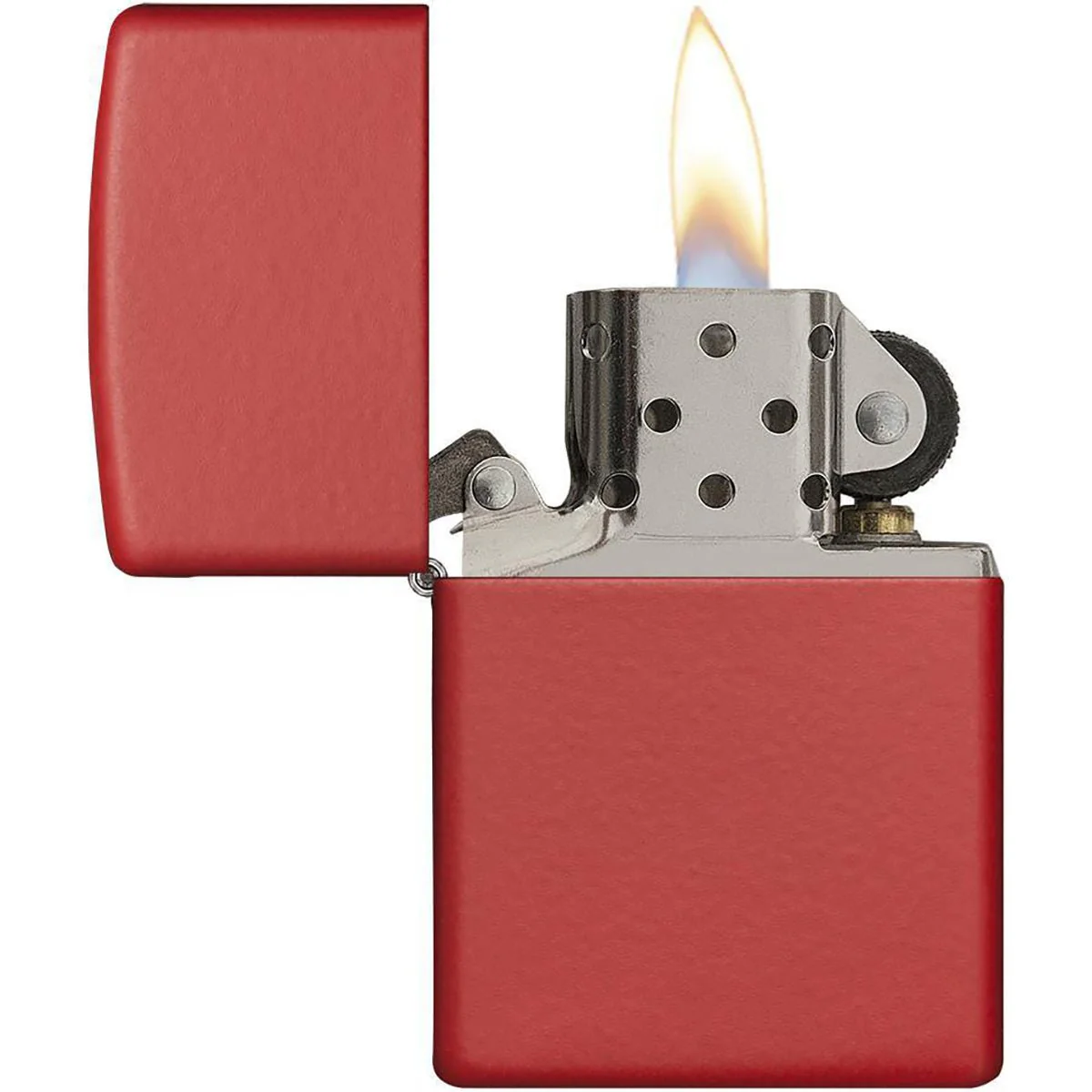 Zippo Regular Matte Pocket Lighter - Red - Image 2