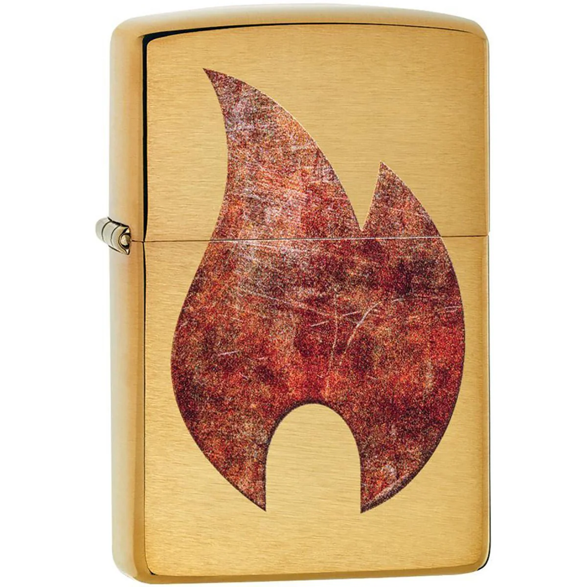 Zippo Rusty Flame Plate Refillable Windproof Lighter
