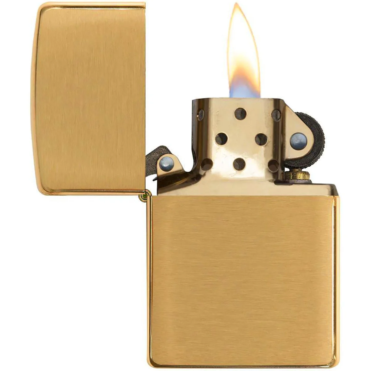 Zippo Solid Brass Brush Finish Pocket Lighter - Image 2