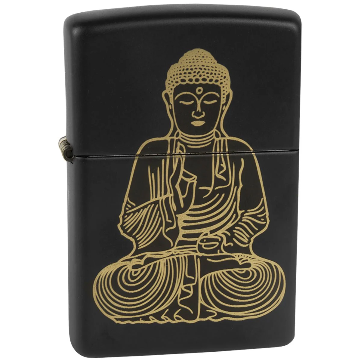 Zippo "The Enlightened One" Buddha Black Matte Windproof Pocket Lighter - Image 2