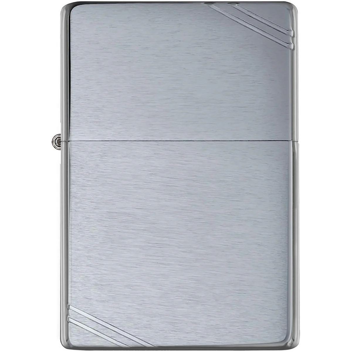 Zippo Vintage Brushed Chrome with Slashes Pocket Lighter - Image 2